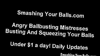Ballbusting with hands