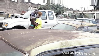 African pussy fingering in a car